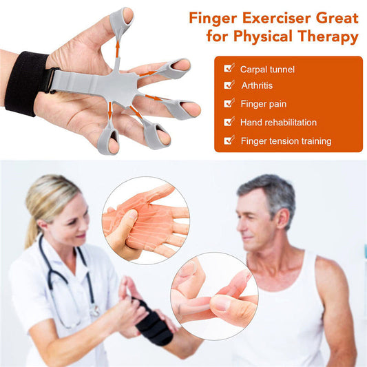 Pack Of 2 High-Quality Silicone Finger Trainer Comfortable And Easy Grip Hand Strengthener